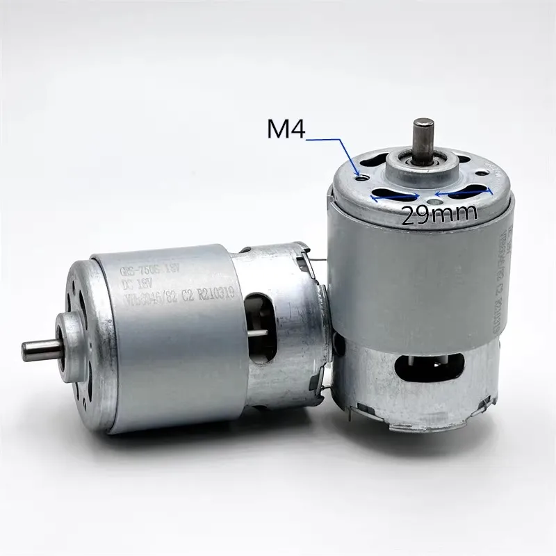 RS-750 고속 DC 모터 18V 전동 공구 모터, 전기 드릴/앵글 그라인더/절단기에 적합