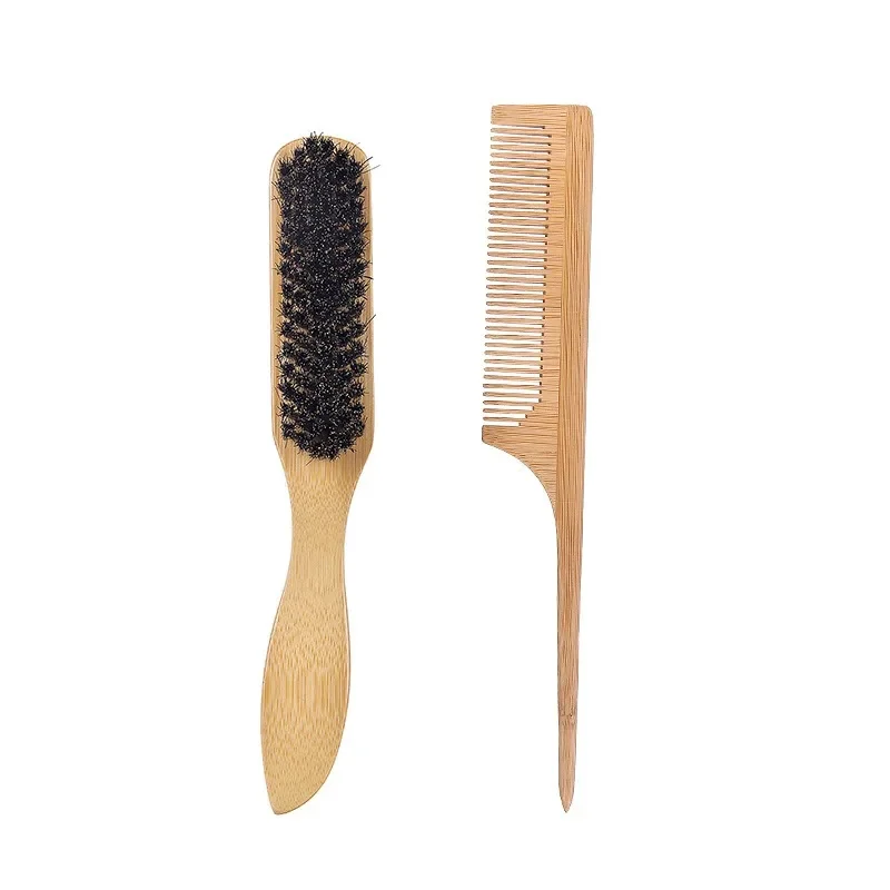 Men Styling Comb Beard Hair Brush Face Massage Shaving Comb Barber Anti-knots Moustache Brush Professional Wooden Comb