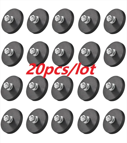 Imagen 1 del producto 2025 nueva una Base magnética 1,69 pulgadas imán de montaje de neodimio redondo M6 imán de perno de rosca antiarañazos para barra de iluminación para coche