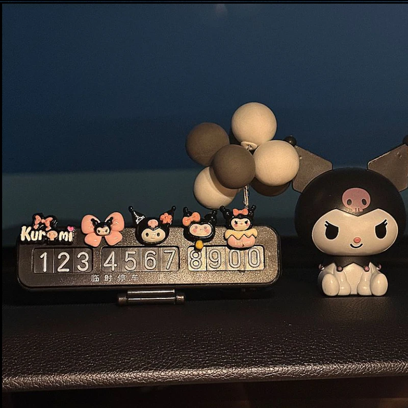 Sanrio Kuromi Anime Figurka Kreskówka Śliczna tabliczka na telefon komórkowy Kreatywna ozdoba na tablicę rejestracyjną Kawaii Prezent