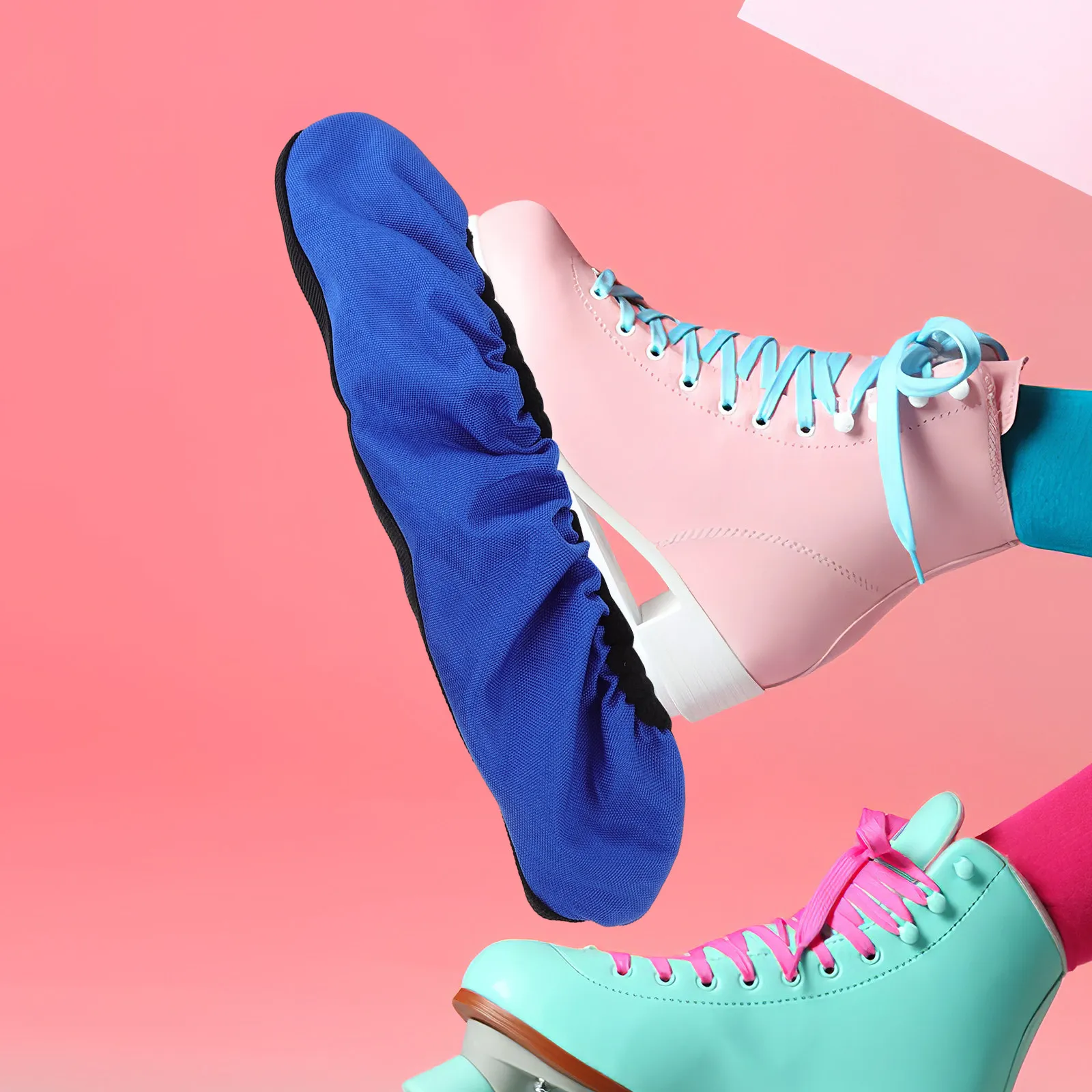 

1 пара эластичных защитных чехлов для лезвий коньков, водонепроницаемые полиэстеровые накладки для защиты и заточки лезвий хоккейных коньков