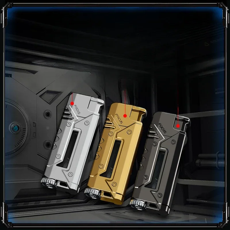 

Новая металлическая зажигалка Jet Blue Flame с визуальной газовой камерой, LED-подсветкой, ветрозащитная, портативная, многоразовая, на бутане, подарок для мужчин, аксессуар для курения