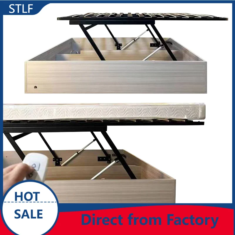 FBB Modern Design Smart Motorized Lifting Storage Bed Frame Base Gas Stable DIY Case Multifunction Mechanism Bedroom Metal Hotel