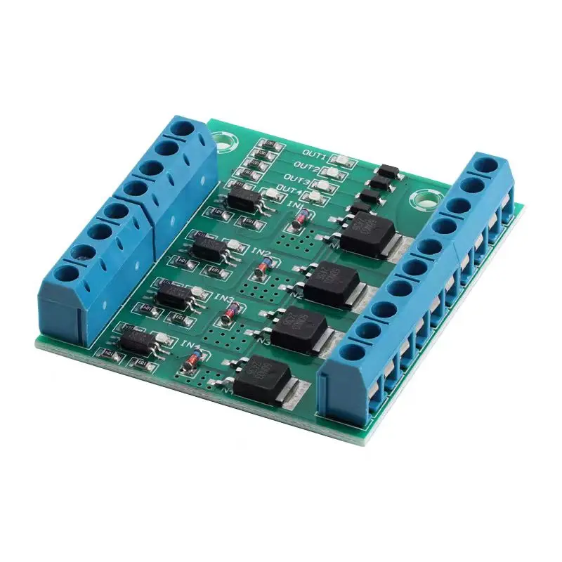 5pcsFour-channel MOSFET/Field-Effect Transistor Module Amplifier Circuit Board/Driver Module 4-channel Optocoupler Isolated DC