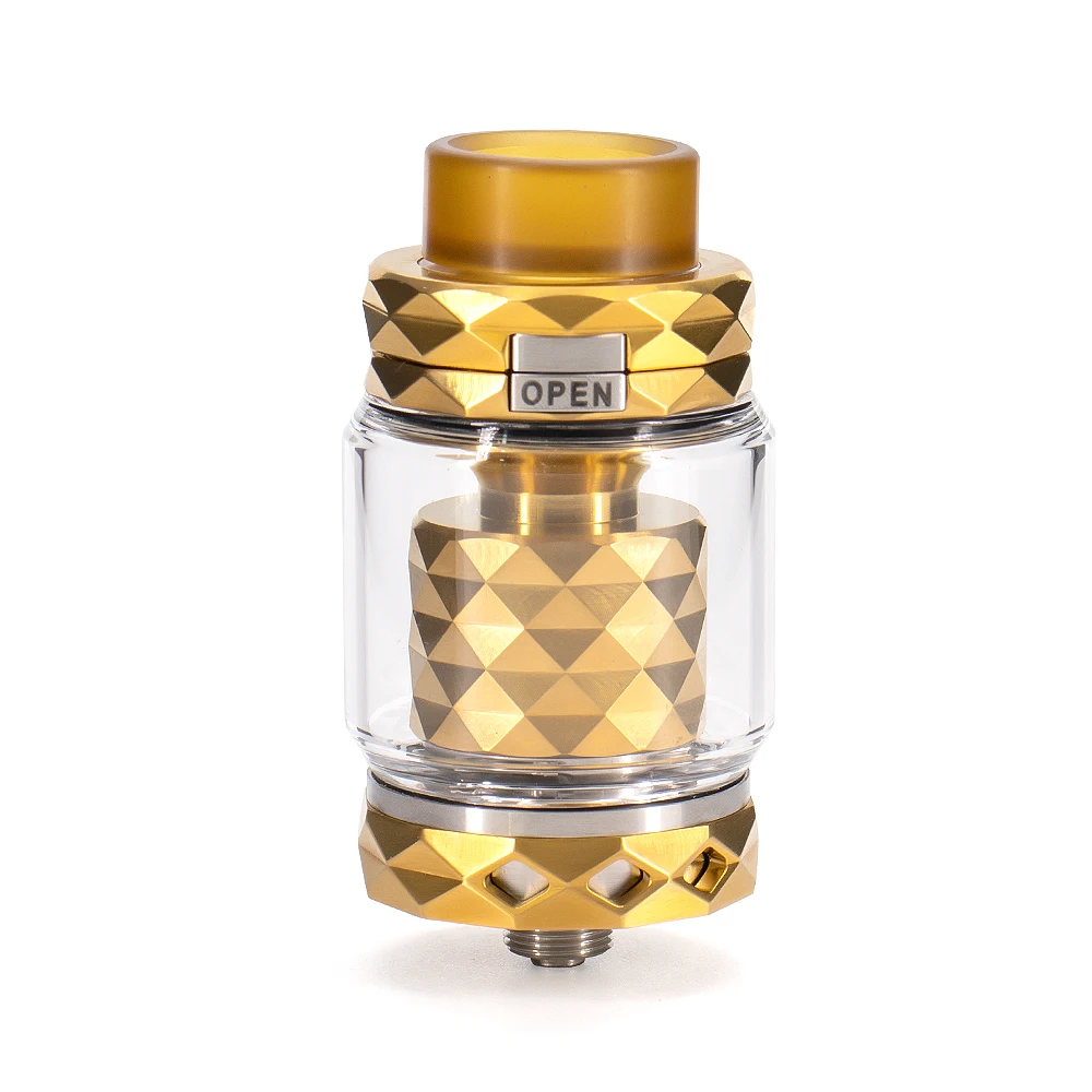 

Marvec Priest RTA Atomizer 24mm 4.2ml Capacity Magnetic Switch Dual Coil Deck Brass Material Six Adjustable Sirflow Holes Tank