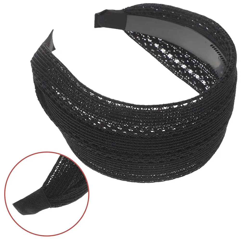 

Комплект из 2 ультрашироких нескользящих повязок на голову с дышащей сеткой для женщин: для спорта, бега, умывания, толстые и удобные