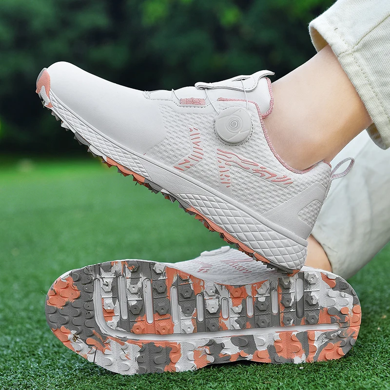 Professional Golf Shoes Women's Fitness Golf Sports Shoes Outdoor Leisure Lightweight Walking Shoes Women's Sizes 35-40