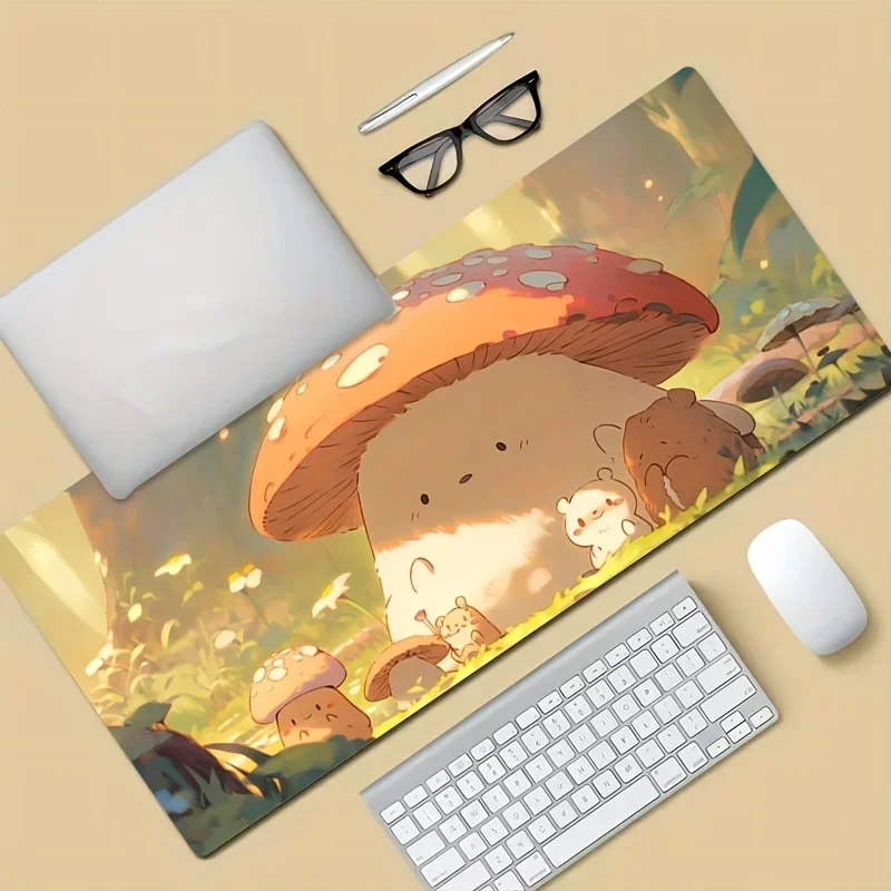 لوحة ماوس أنيمي فطر، لوحة مفاتيح للكمبيوتر الشخصي، مطاط مطبوع عالي الدقة، مضاد للانزلاق ومتين، مناسب للاعبين والمحترفين #2