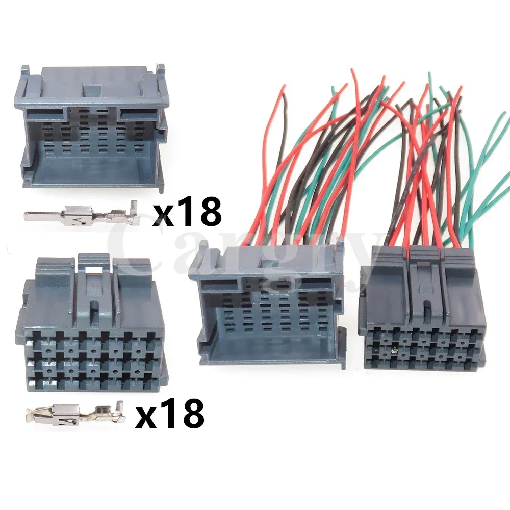 

1 Set 18P 1-967624-1 1-967629-1 Auto Plastic Housing Socket With Terminal Car Electrical Connector AC Assembly Automotive Plug