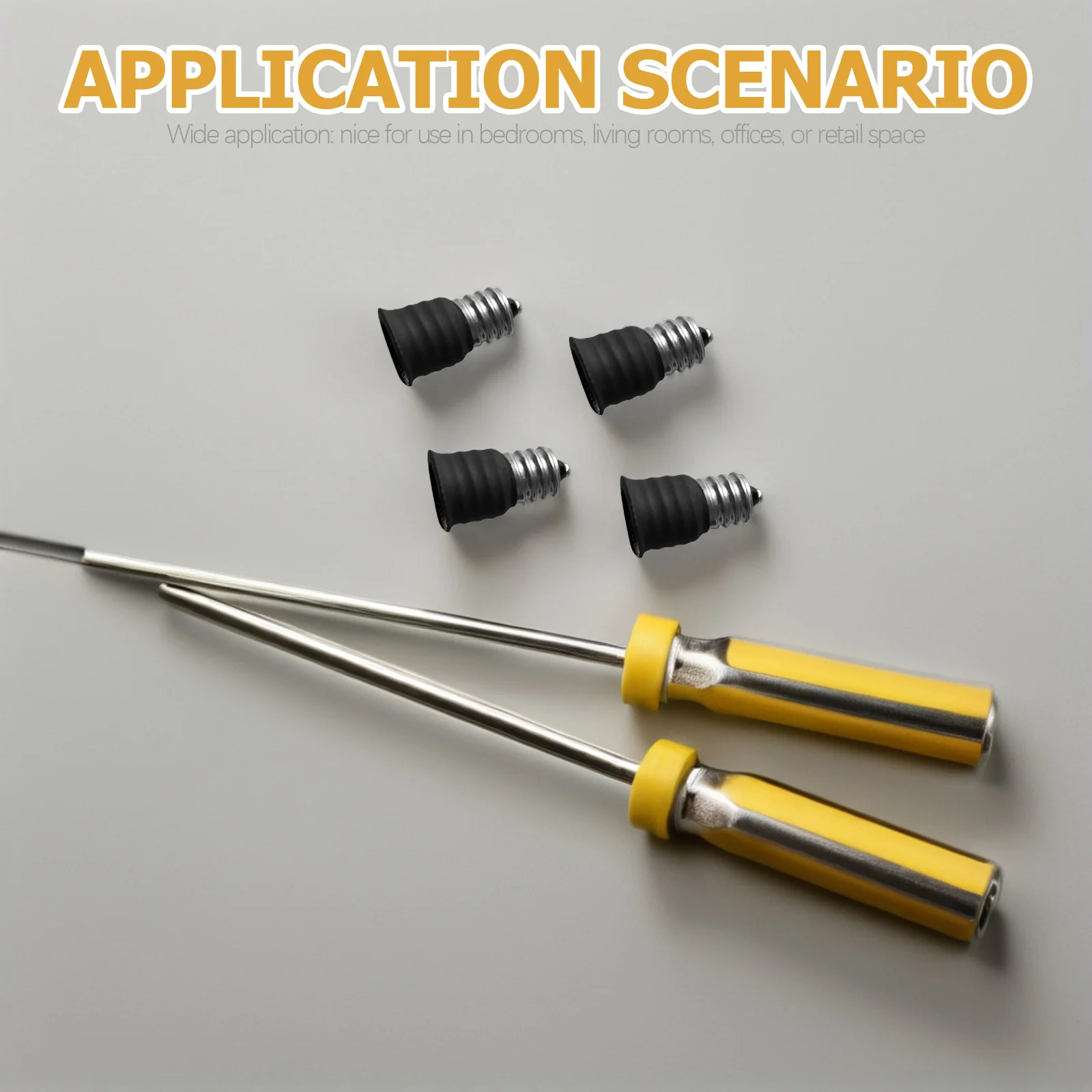 

5Pcs Bulb Base Converter Connector E12-E14 Socket Adapter for LED Lights Lamp Bulb Holder Energy Efficient Safe Pc Material Easy