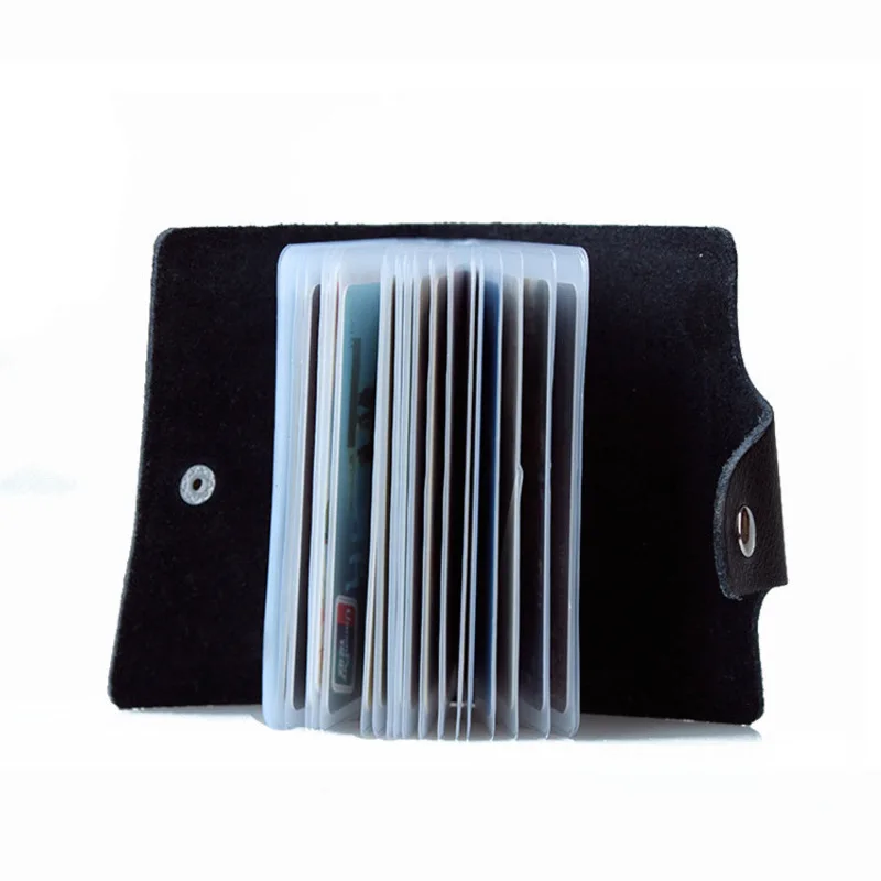 Sale Men's Genuine Leather Multi-card Slots Cowhide Bank Case Business Card Credit Card Holder Wholesale Coin Purses Purse