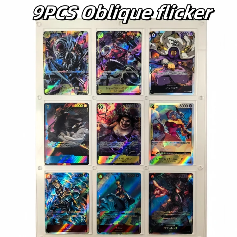 

DIY OPCG ONE PIECE Charlotte Katakuri Issho Charlotte Linlin 3th 9PCS/Set Refractive Anime Peripheral Game Collection Card Gift