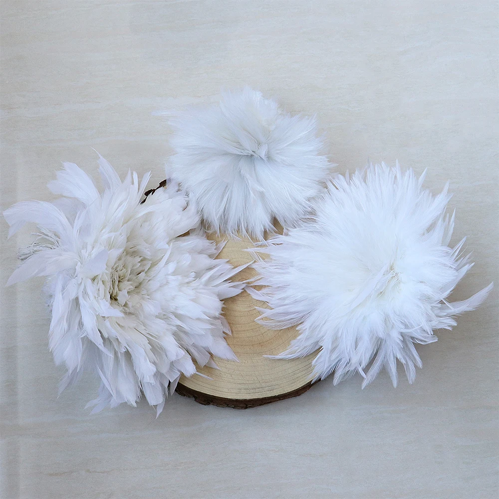 Witte Natuurlijke Haan Zadel Pluimen 4-6 Inch Kip Hackle Veren 1000 Stks/partij Voor Diy Sieraden Dromerige Oorbel Decoratie