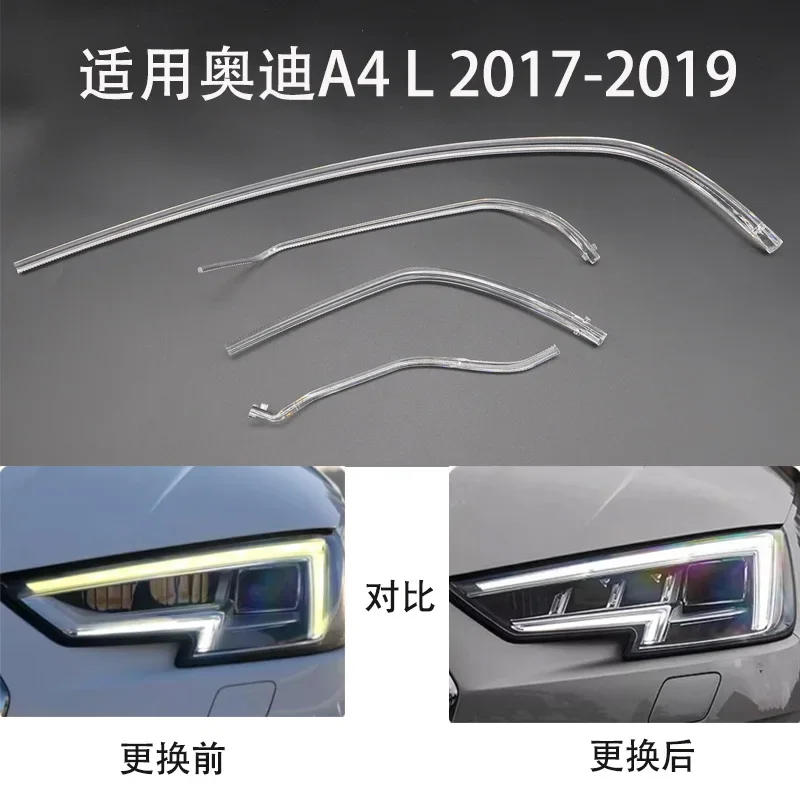 

For Audi A4 A4L B9 S4 2017 2018 2019 LED Headlight Angel Eyes DRL Guide Plate Daytime Running Light Tube Bar Light Source New