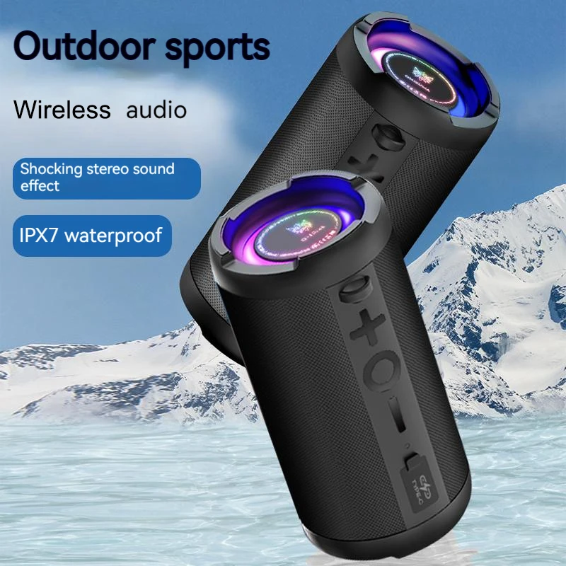 Onikuma Outdoor Sports Audio Stereo Sound Speaker IPX7 Waterproof Sound With RGB Lighting Portable Speaker