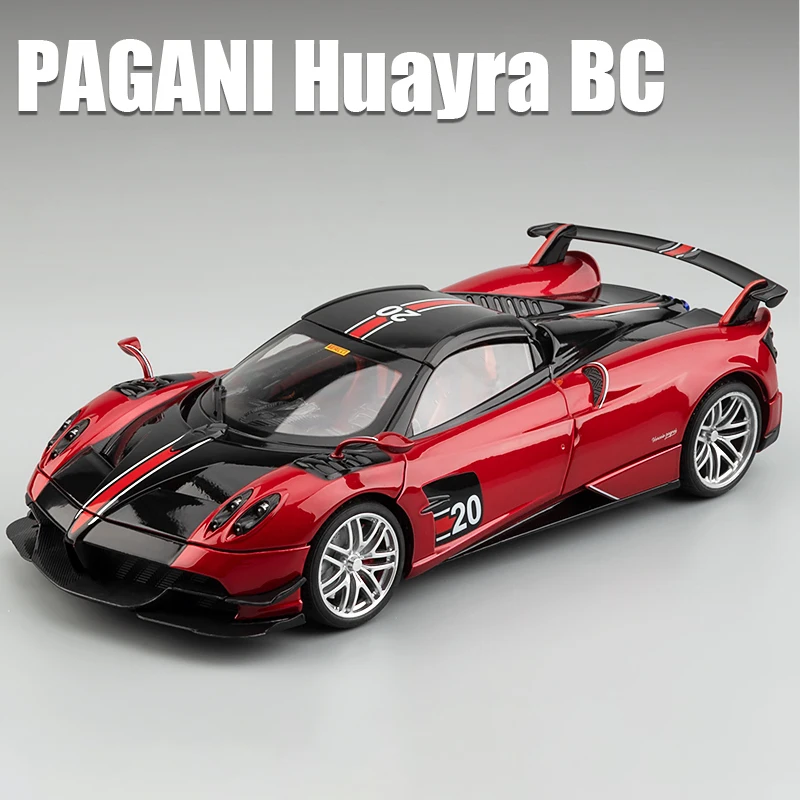 1:18 Pagani Huayra BC Supercar Alloy Car Diecasts & Toy Vehicles Car Model Sound and light Pull back Car Toys For Kids Gifts