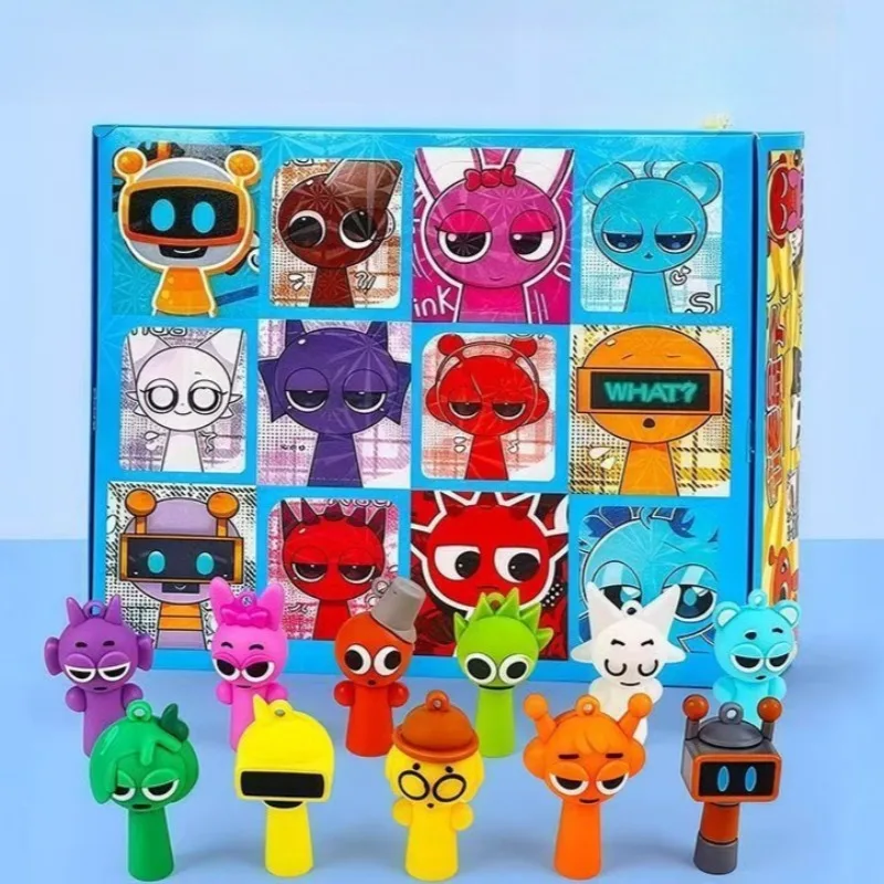 12 szt. Mini Figurki Sprunki Zabawka Punch and Win Blind Box Film Sprunki Wenda Model Lalka Figurki Prezent dla Dzieci