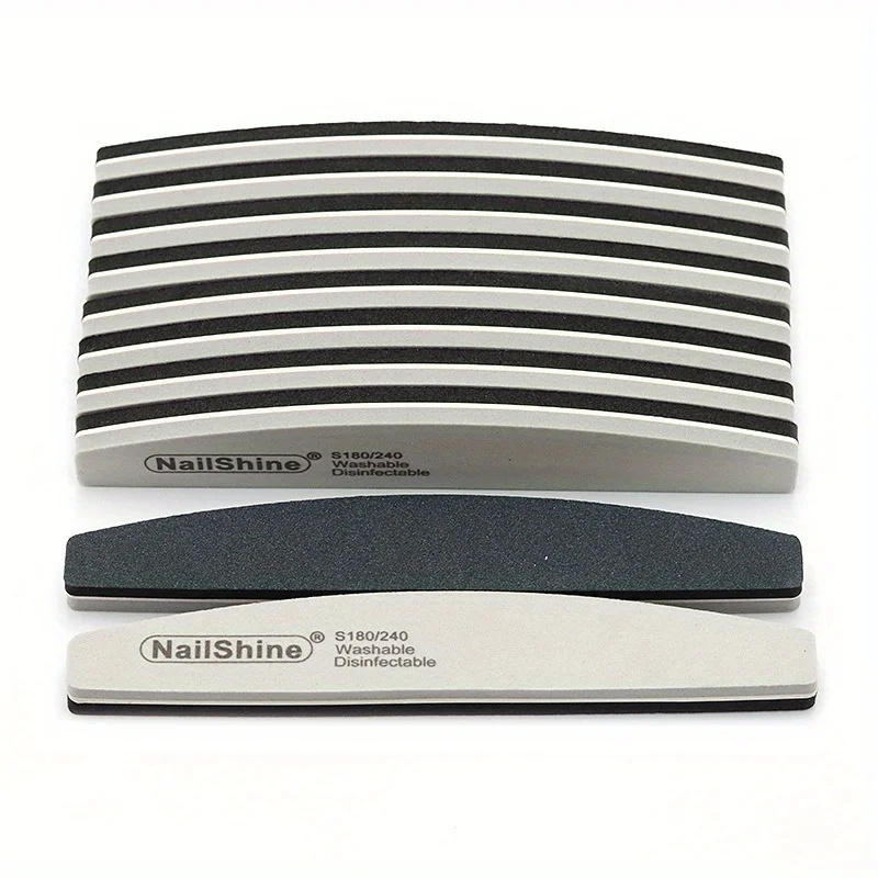 10 Pcs Nail Sponge File Buffer Block Buffing Sanding Professional Nail Tools Double Sided 180/240 GritManicure Files