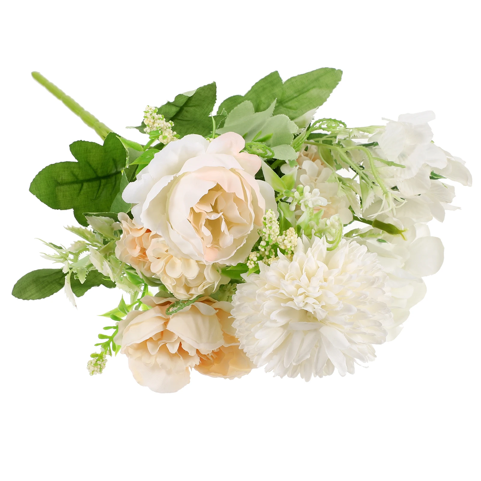 

Artificial Flower Bouquet Realistic Roses Fake Wedding Party Table Decoration Plastic Faux Bridesmaid Home