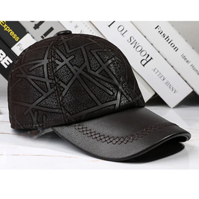 Natural Genuine Leather Hat Autumn Sheepskin Baseball Caps For Men And Women Party Hats Fashion Personality Brands Leather Cap