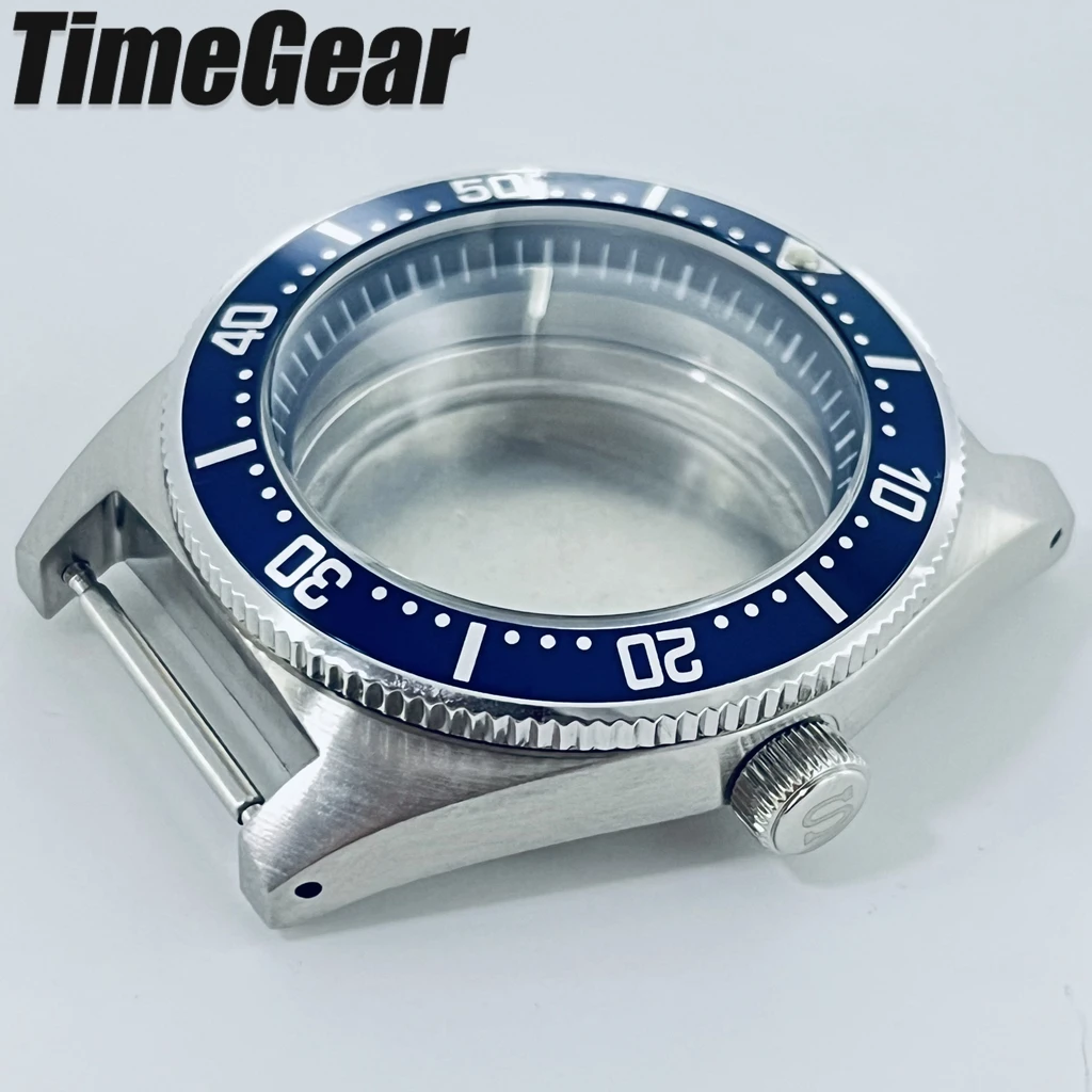 40mm Blue Ring Stainless Steel Watch Case S Crown Case For NH34 NH35 NH36 NH38 NH70 NH72 Movement For 28.5mm Dial Accessory