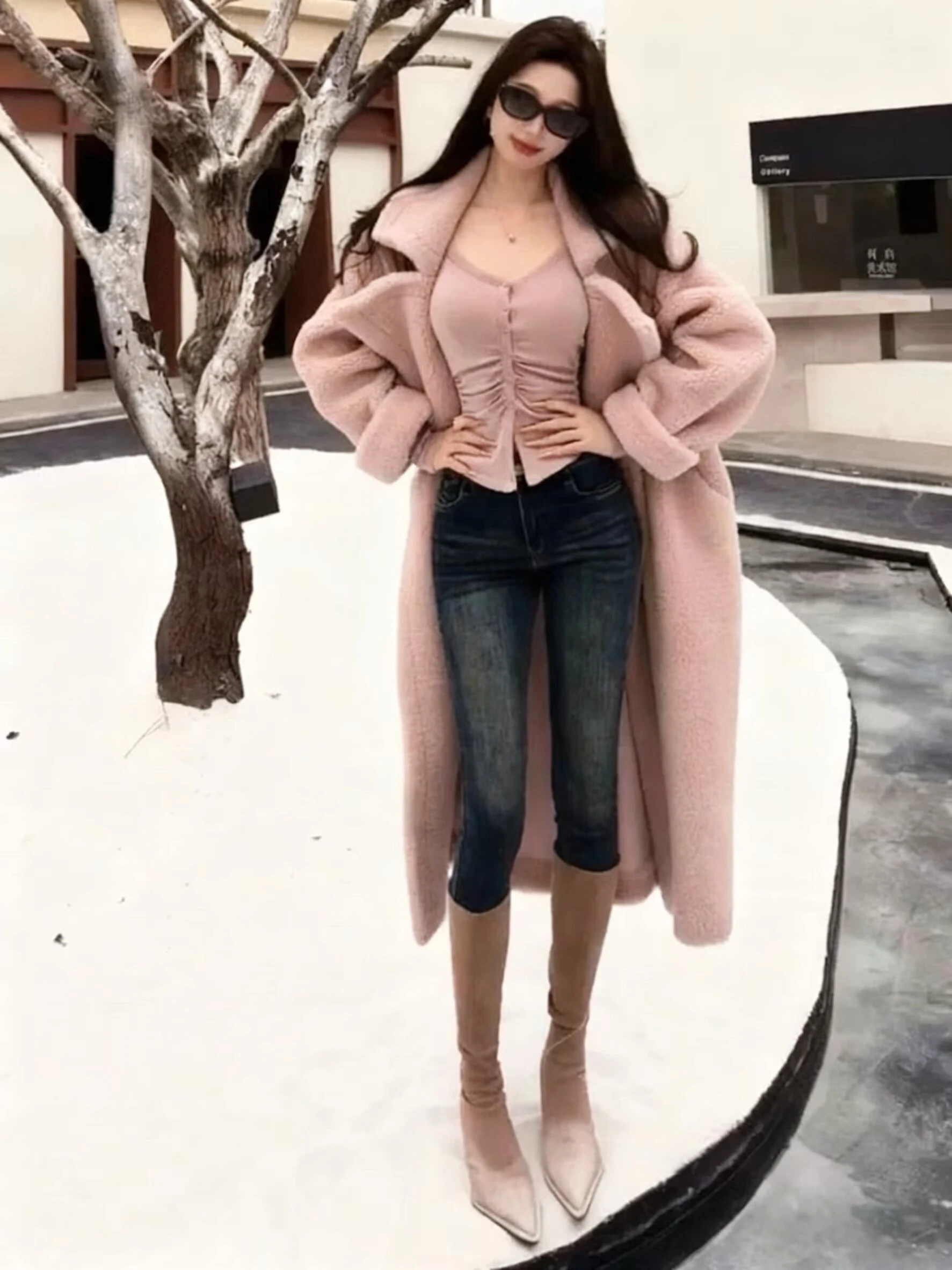 

Retro Waed Fce High Waist Slimming Women's Jeans Korean Sle Sexy Bodycon Classic Faion Cotton Stretch Denim Pants