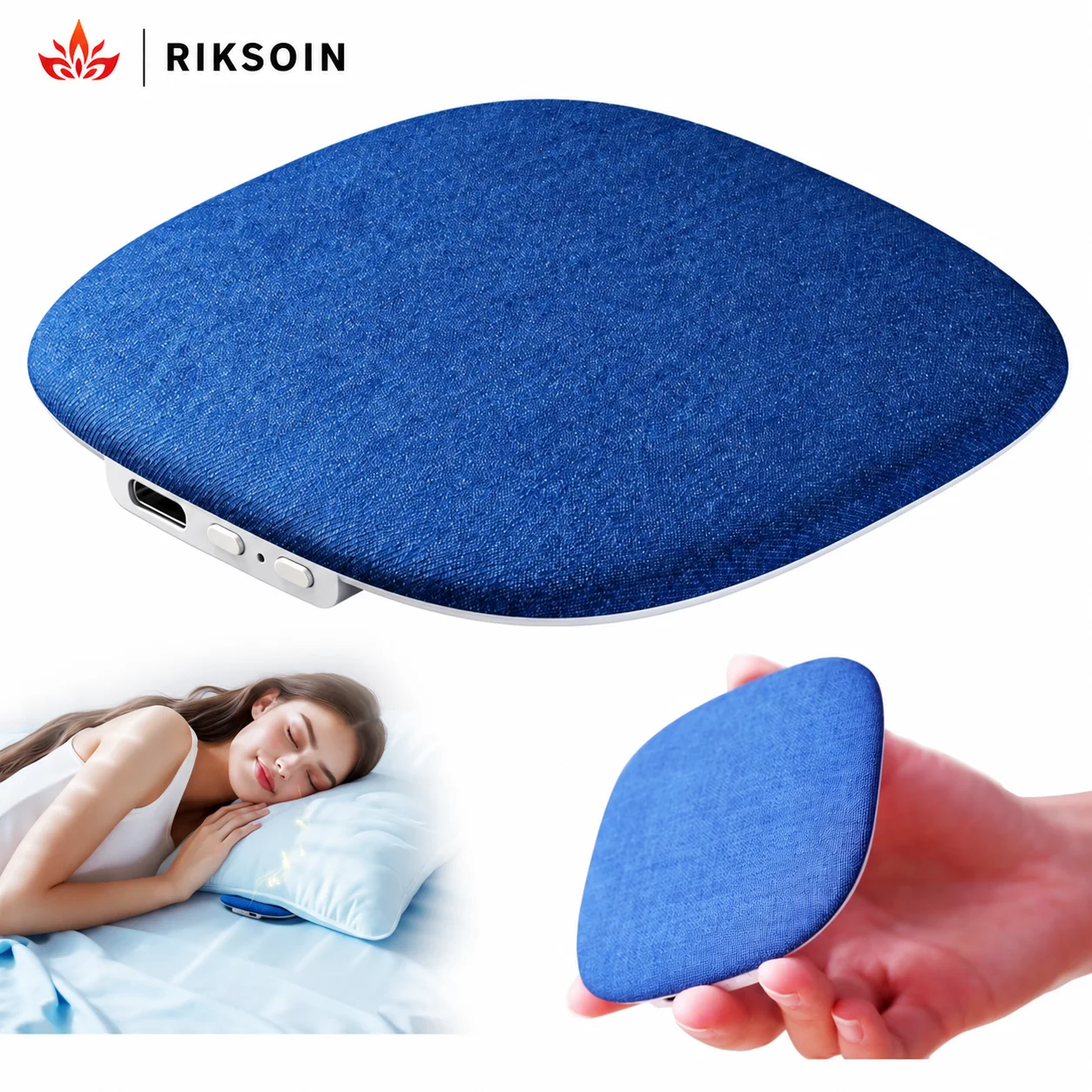 RIKSOIN Under Pillow Speaker for Sleeping, Mini Portable Sleep Speaker with Slim Design for Bedtime Music, Relaxation and Travel