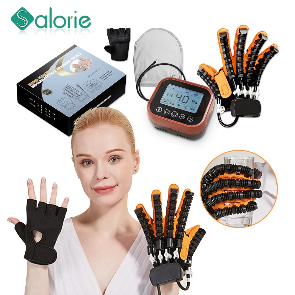 

Hand Rehabilitation Robot Hand Massager Massage Gloves Mirroring Stroke Hemiplegia Cerebral Infarction Training Finger Exerciser