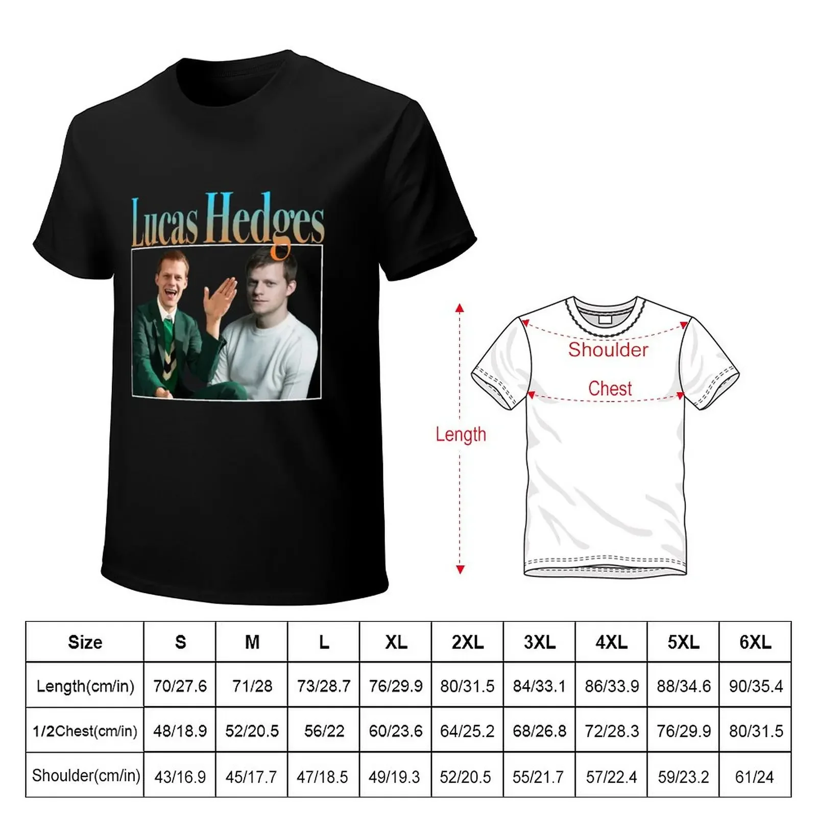 Lucas Hedges Retro T-Shirt boys whites summer tops summer clothes heavyweights mens graphic t-shirts anime