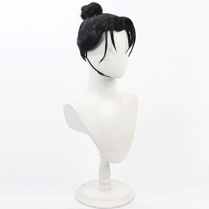 Code Name Falcon Wei Qing cosplay wig black integrated bun widow's peak Halloween gift