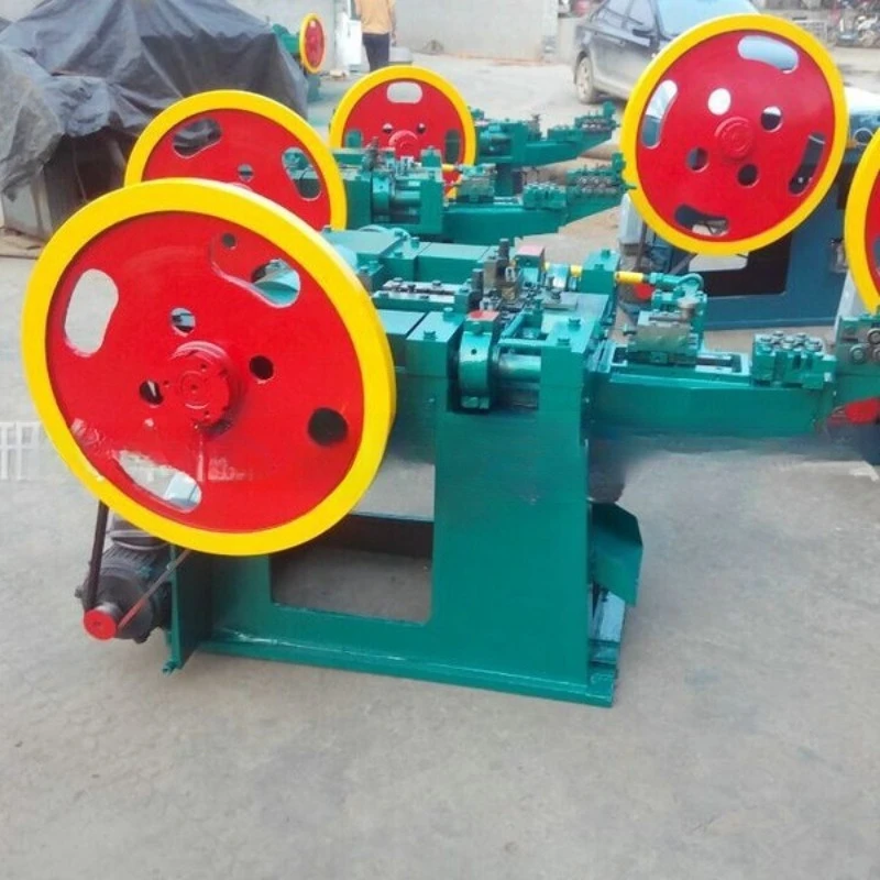 Big hat roll low noise nail making machine, high speed waste steel machinery
