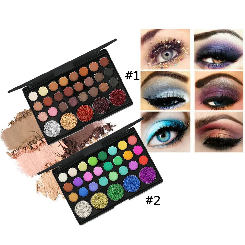 

Matte Shimmer Shining Eyeshadow Palette Nude Makeup Glitter Pigment Pallete Smoky Eye Shadow Powder Easy to Wear Cosmetics set