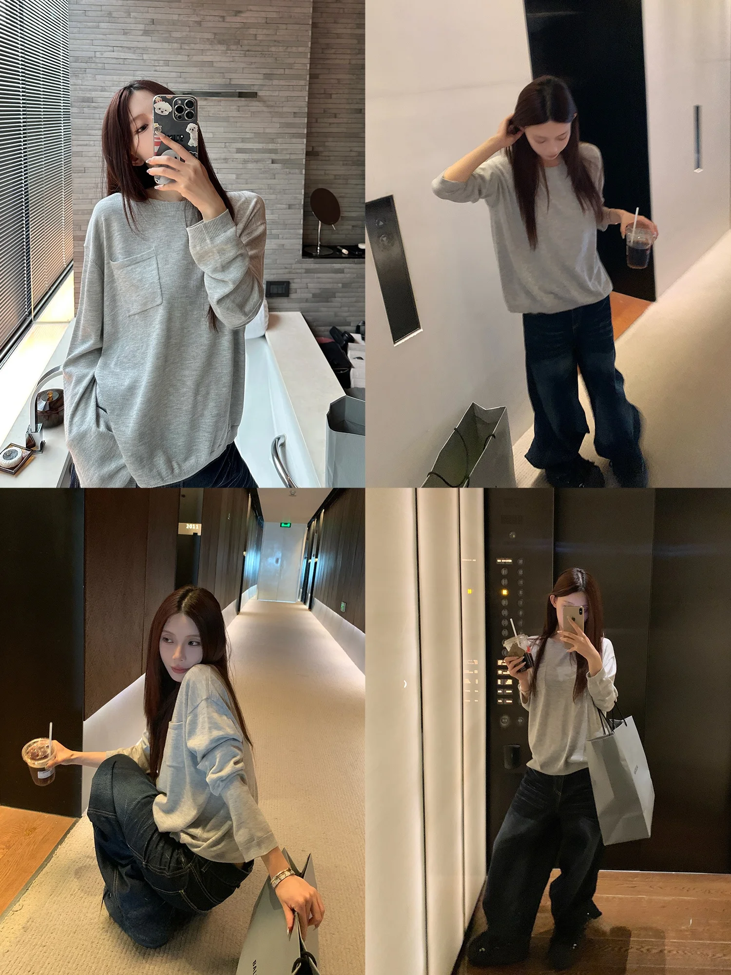 

Женский шерстяной свитер с длинным рукавом и круглым вырезом, осенне-зимний, удобный, свободного кроя, модный, для повседневной носки