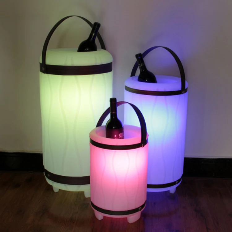 Ice Wine Bucket Atmosphere Lighting BT Audio Portable Light-emitting Cooler Night Lamp Musical Glowing RGB Speaker