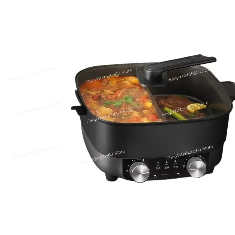Electric Hot Pot Large Firepower Integrated 6L Large Capacity Multi-functional Mandarin Duck Cooking Pot Electric Heating Pot