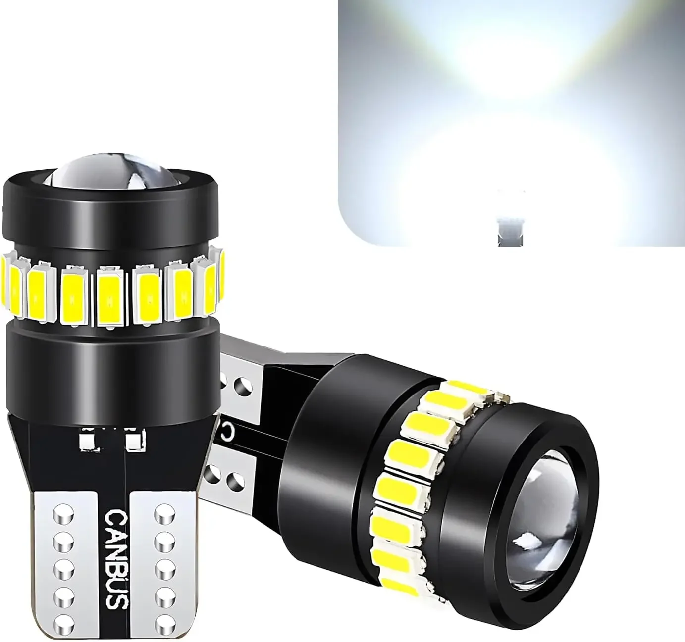 

2/4/10PCS Super Bright T10 W5W LED Canbus 194 168 Bulb 5W 12V 1000LM Car Interior Side Light License Plate Lamp No Error