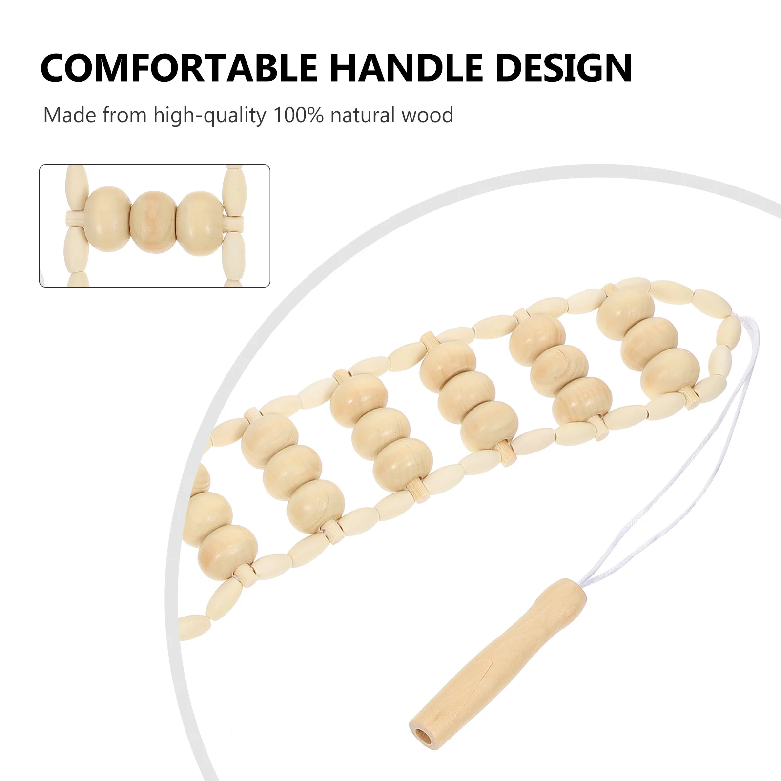 

1pc Roller Massager Back Puller Portable Wooden Massage Stick For Neck Shoulder Back Pain Relief Body Massager Tool