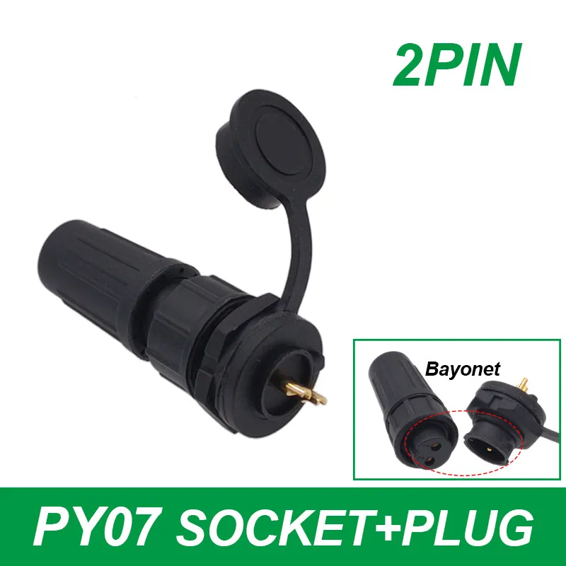 1 stks Connector Plastic Waterdichte Stopcontact IP67 PY07 Butt Connectors 2pin 3pin 4pin 5pin 6pin 7pin 8 pins Z108