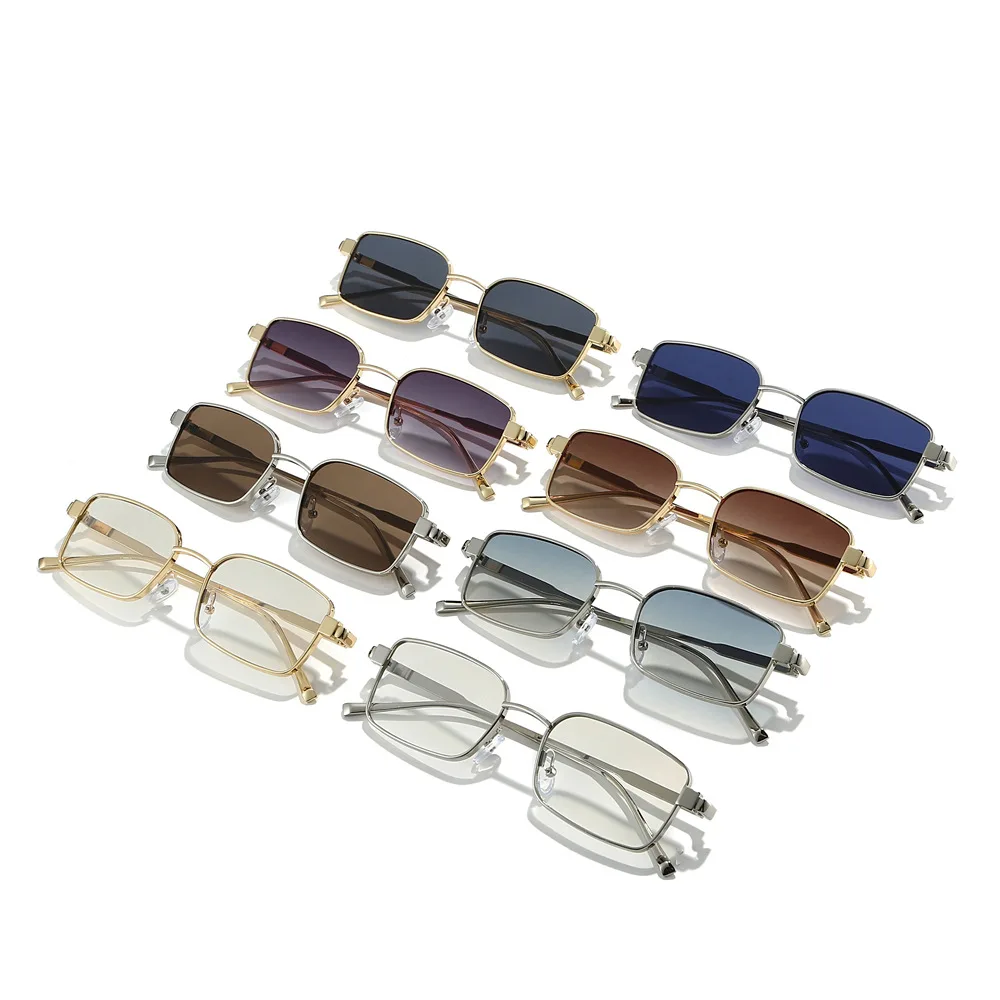 2025 Simplify Rectangle Sunglasses Men Women Y2K Alloy Uv400 Casual Ins Fashion New Sun Glasses