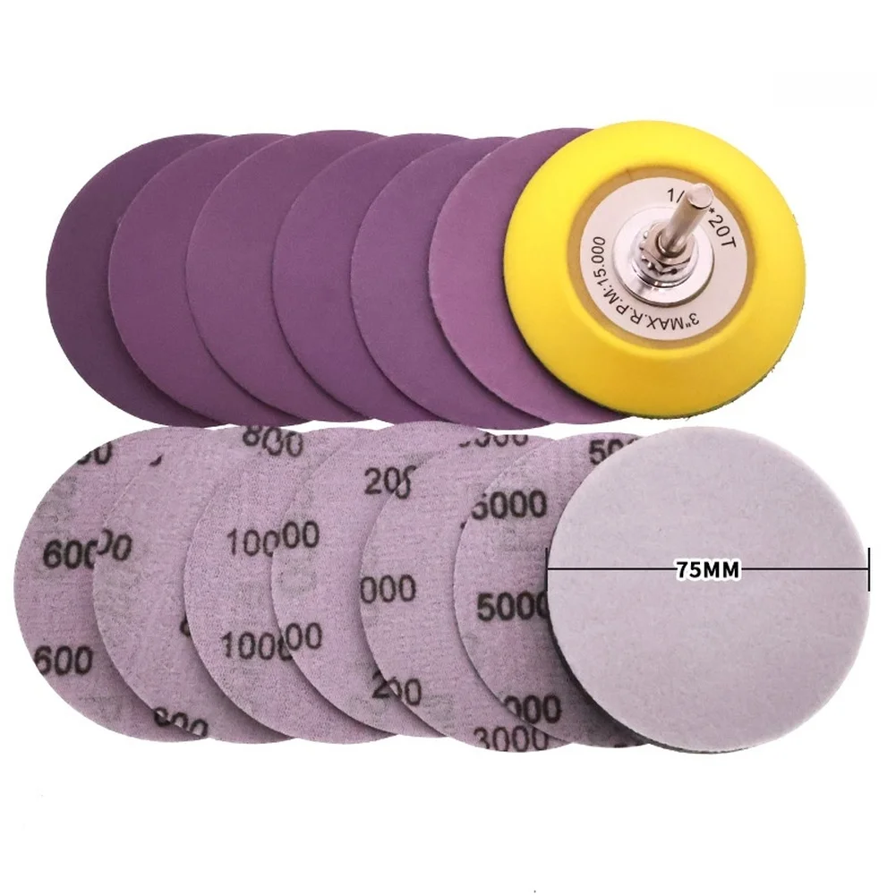 122pc-3-inch-round-discs-purple-sandpaper-600-5000grit-grinding-disc-flocking-sandpaper-for-orbital-sander-for-wood-metal-polish
