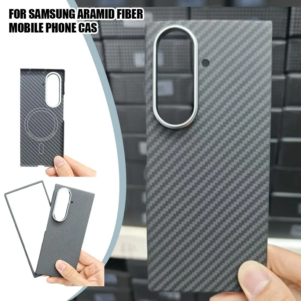 

For The Galaxy Z Fold7 Aramid Fiber Mobile Phone Case Aramid Cover Cover Thin Fiber Protection Anti-drop Ultra-thin L5E3