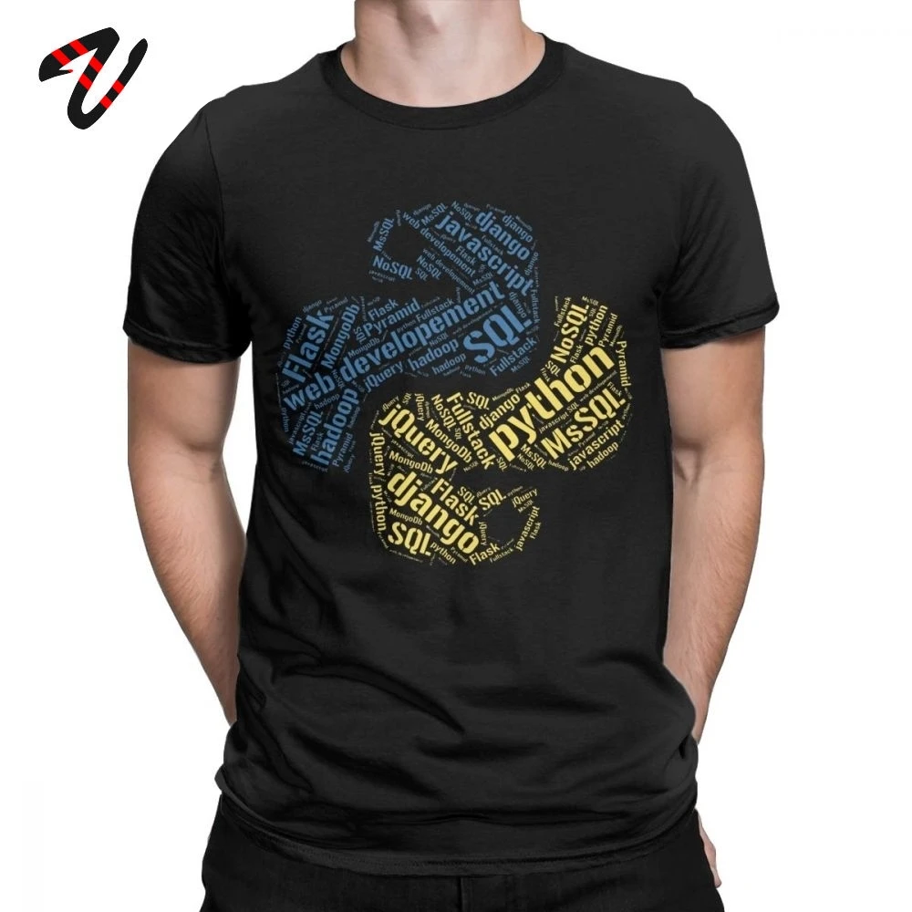 Graphic T-Shirts Vintage Python T Shirt Programmer Computer Software Developer Men Tee Shirt Programming Coder Shirts Coding