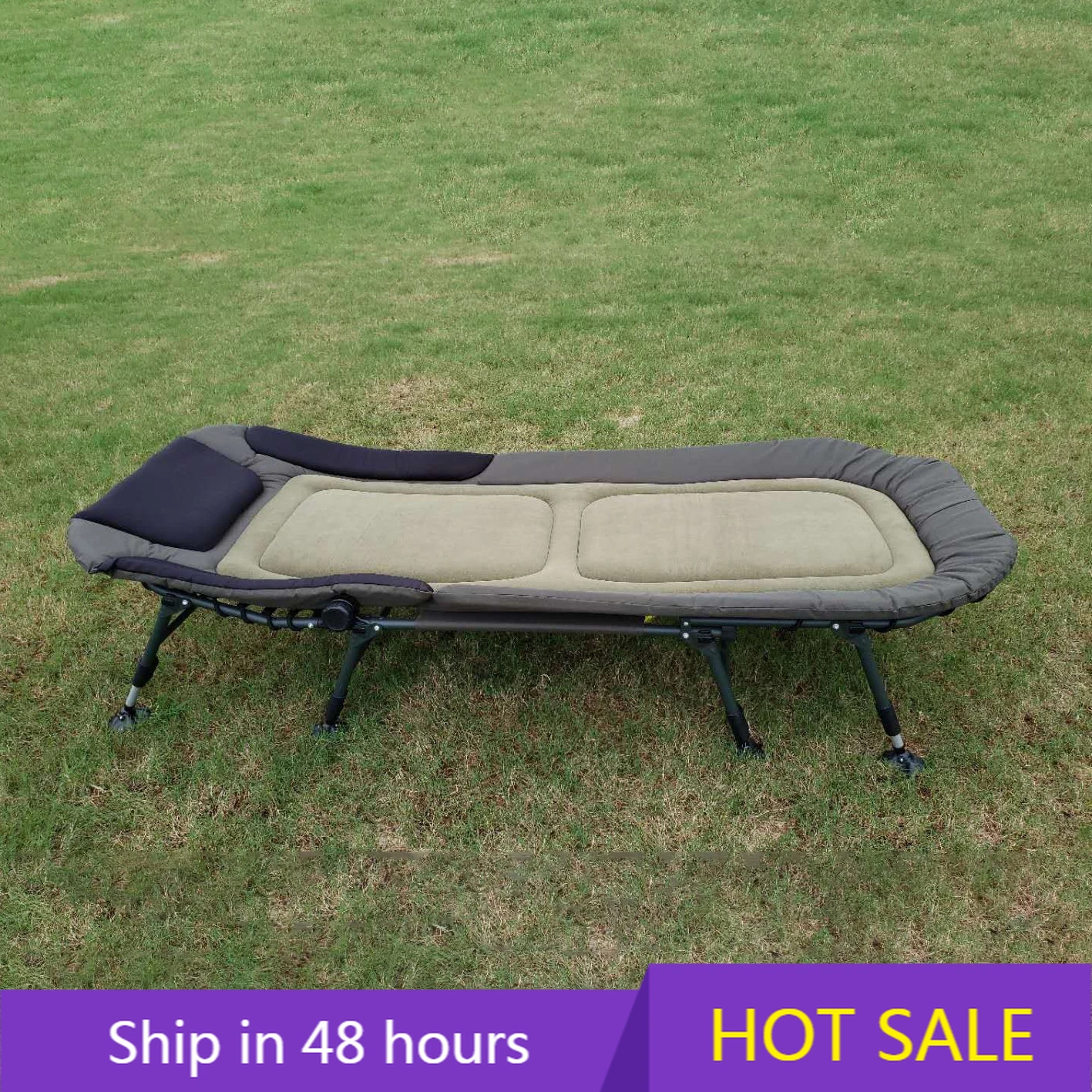 

YTYIN YTYIN Adjustable Portable Carp Angling Chair All-Terrain Foldable Fishing Bed