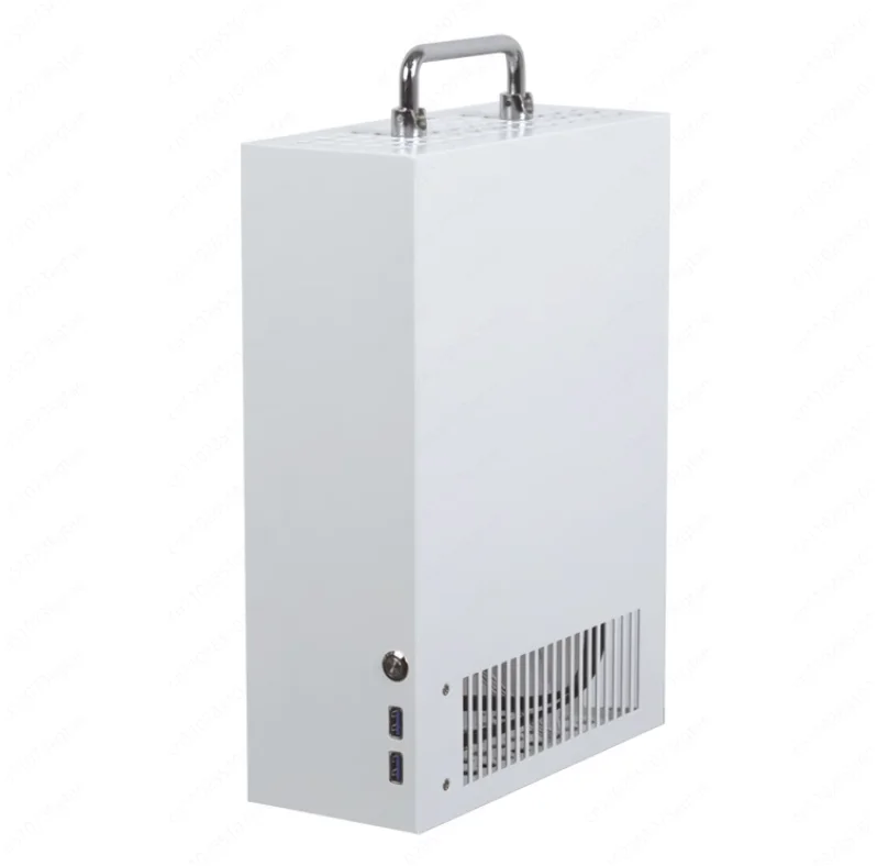 

P02 Portable A4 Portable ITX Case, Matx Compact Mini ITx White Side Transparent Small Case
