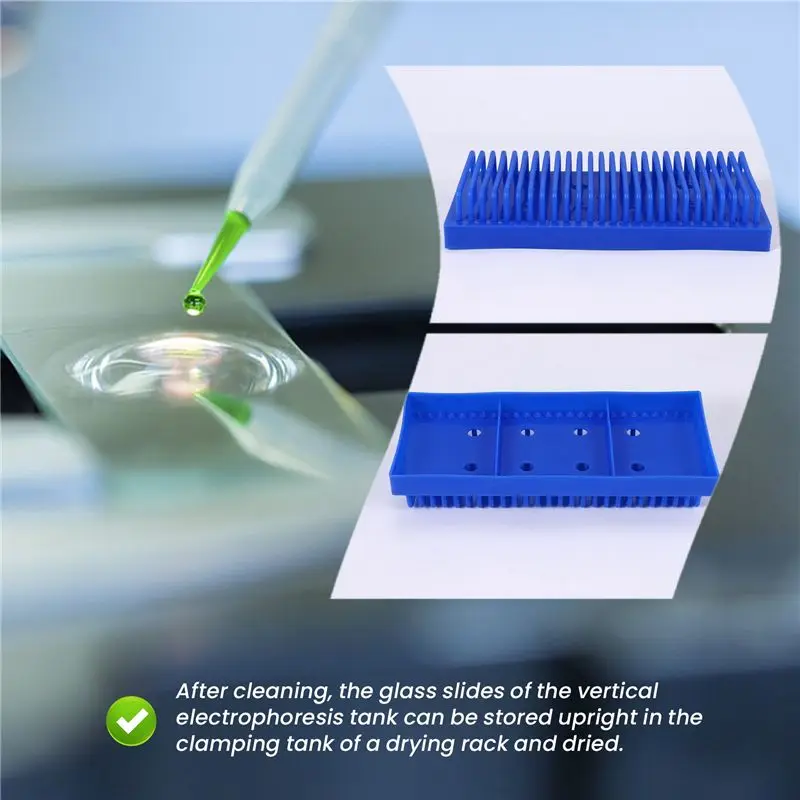Leading-Rectangle Type Slide Drain Rack Electrophoresis Gel Glass Plate Drying Holder School Education Laboratory Equipment