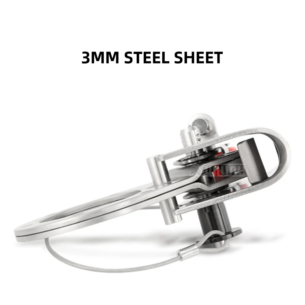 Stainless Steel Rope Gripper for High Altitude Operation 16-19mm External Wall Cleaning Anti-Fall Device Power Operation