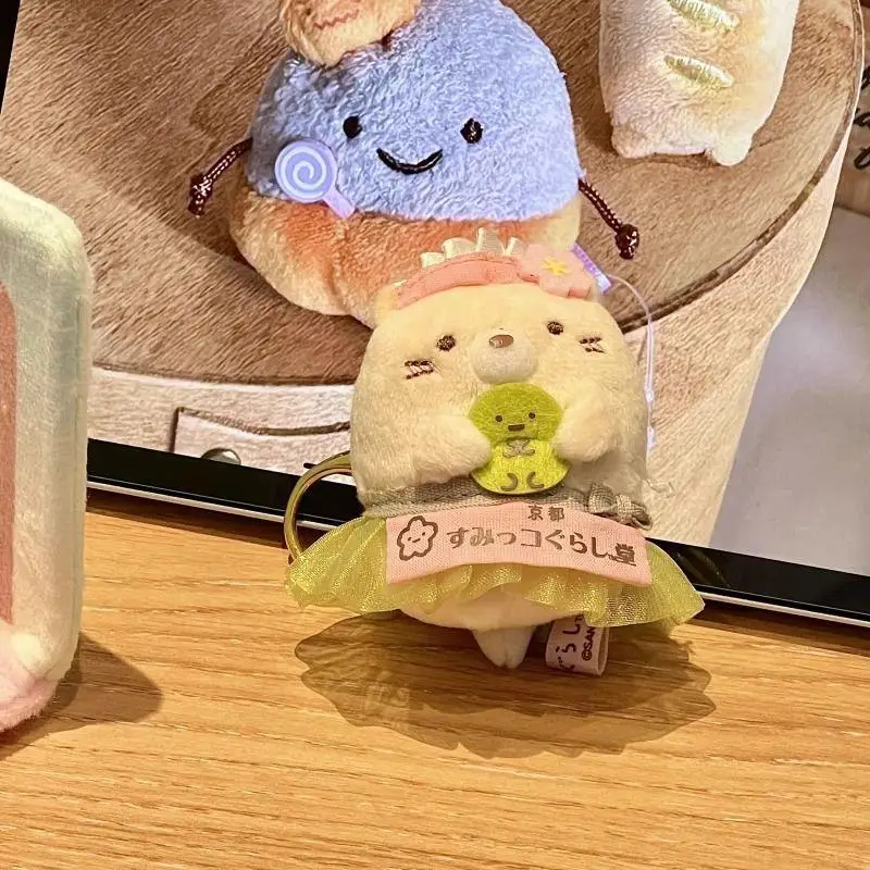 Kawaii Sumikkogurashi Shimizu Saka Serie Niedliche Plüschpuppe Schlüsselanhänger Cartoon Rucksack Anhänger Schultasche Behänge Dekoration Geschenk