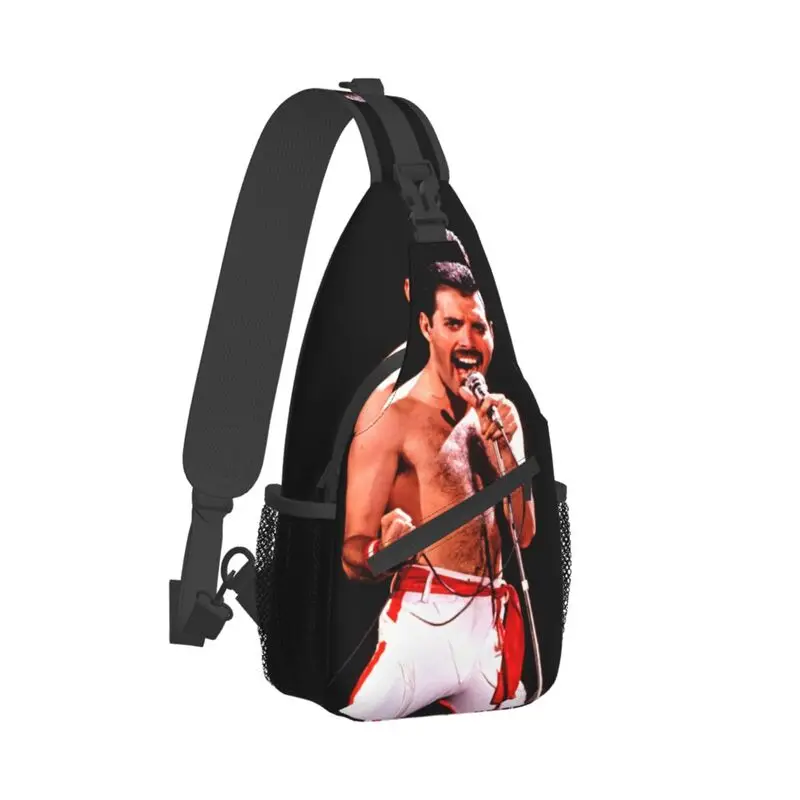 Freddie Mercury tas selempang tas dada Fashion pria ransel bahu untuk mendaki