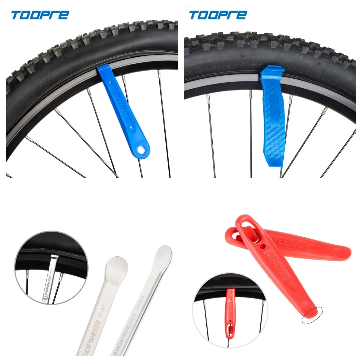 Toopre Fahrrad reifen Hebels tange Mountainbike multifunktion ales Nylon Metall Hebels tange Reifen entfernungs-und Reparatur werkzeug