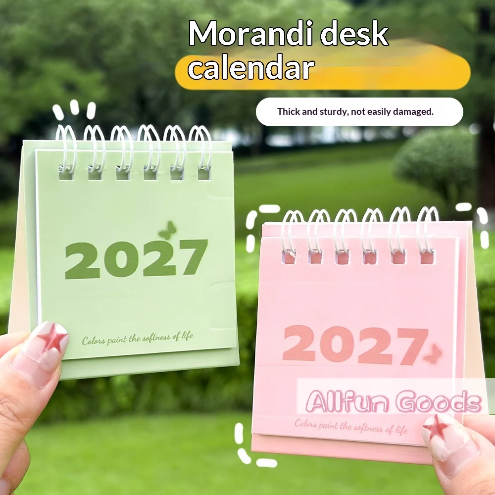 [TG835]2027 Vintage Minimalist Monthly Desk Calendar With Memo Notes For Home Office School Planning
